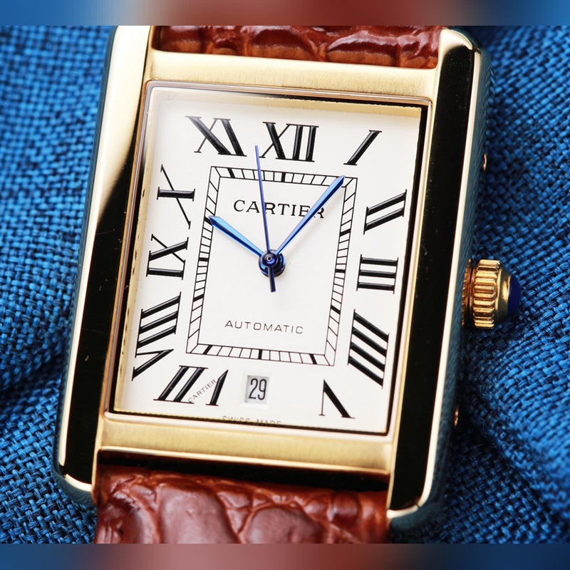 Cartier Tank Men's Mechanical Replica Watch with Citizen 8215 Automatic Movement-3