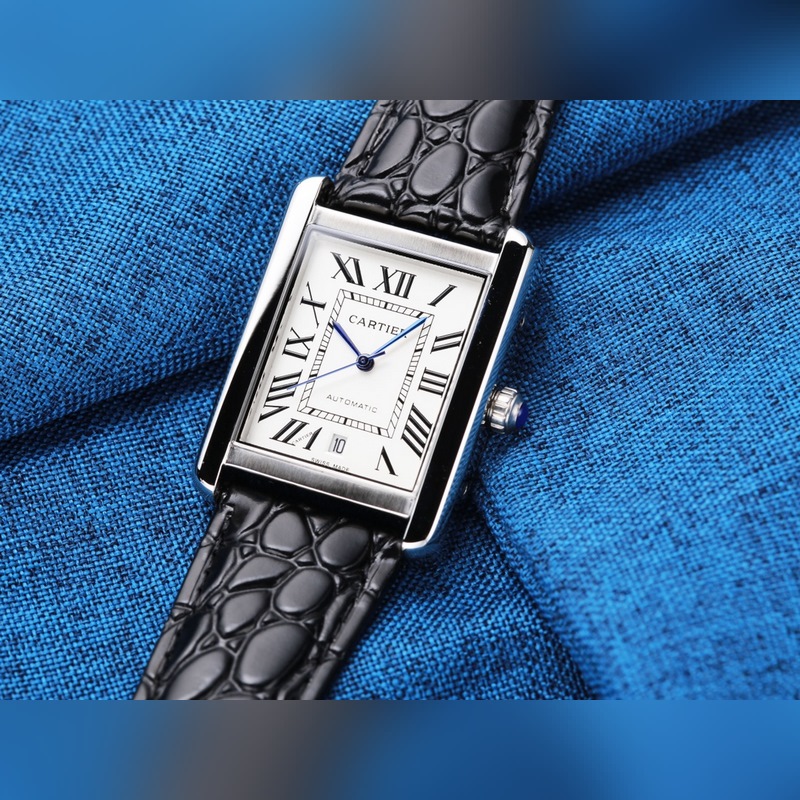 Cartier Tank Men's Mechanical Replica Watch with Citizen 8215 Automatic Movement-5