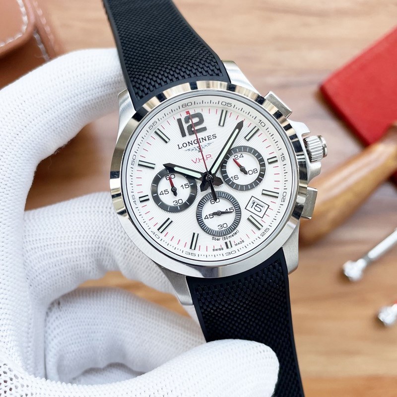 Longines Master Collection Six-Hand Chronograph Quartz Replica Watch Premium Quality-5