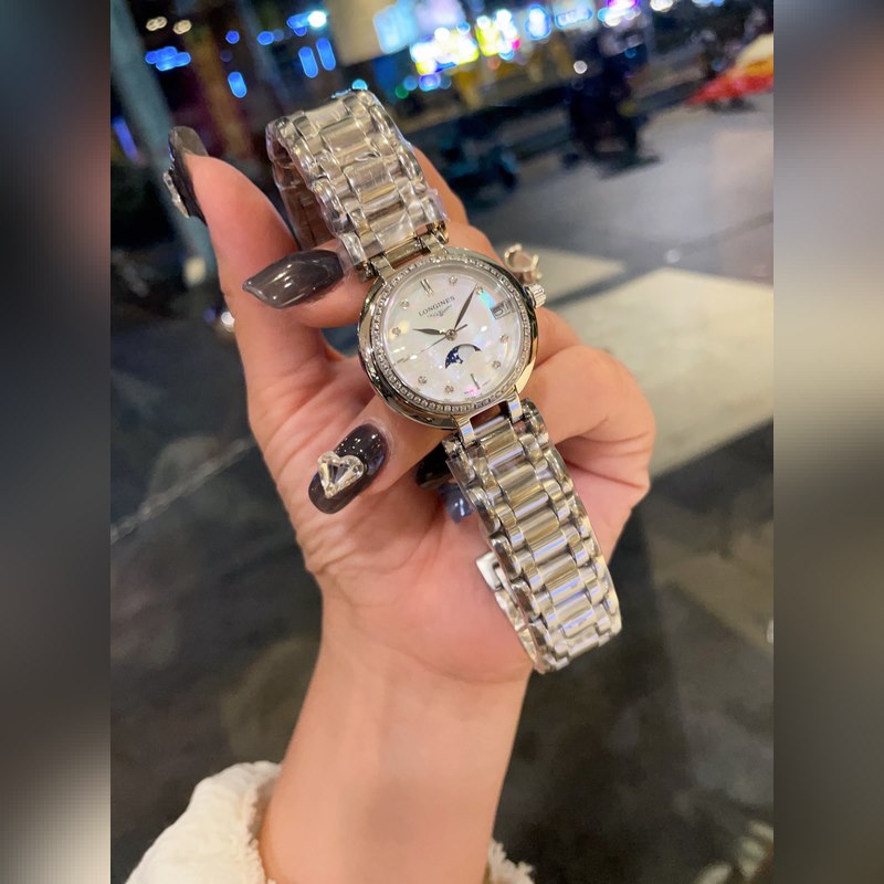 Longines Heart Moon Series Quartz Replica Watch for Women Elegant Simple Design-3