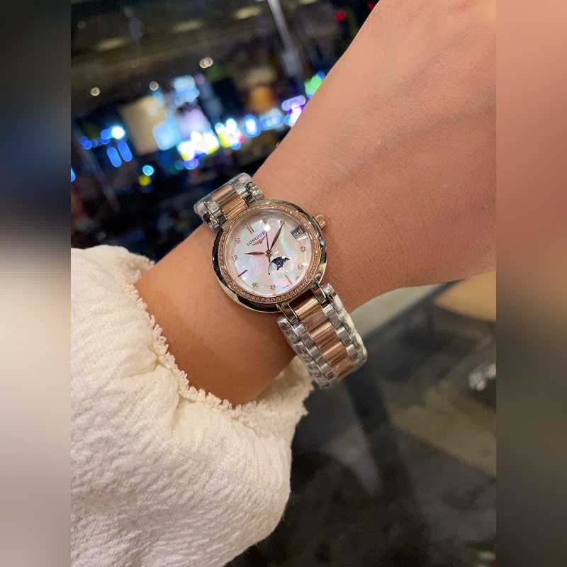 Longines Heart Moon Series Quartz Replica Watch for Women Elegant Simple Design-6