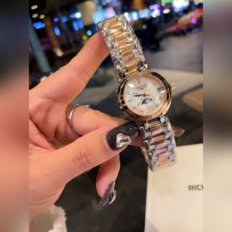 Longines Heart Moon Series Quartz Women's Replica Watch Minimalist Elegant Timepiece-4