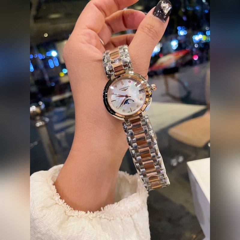 Longines Heart Moon Series Quartz Women's Replica Watch Minimalist Elegant Timepiece-5