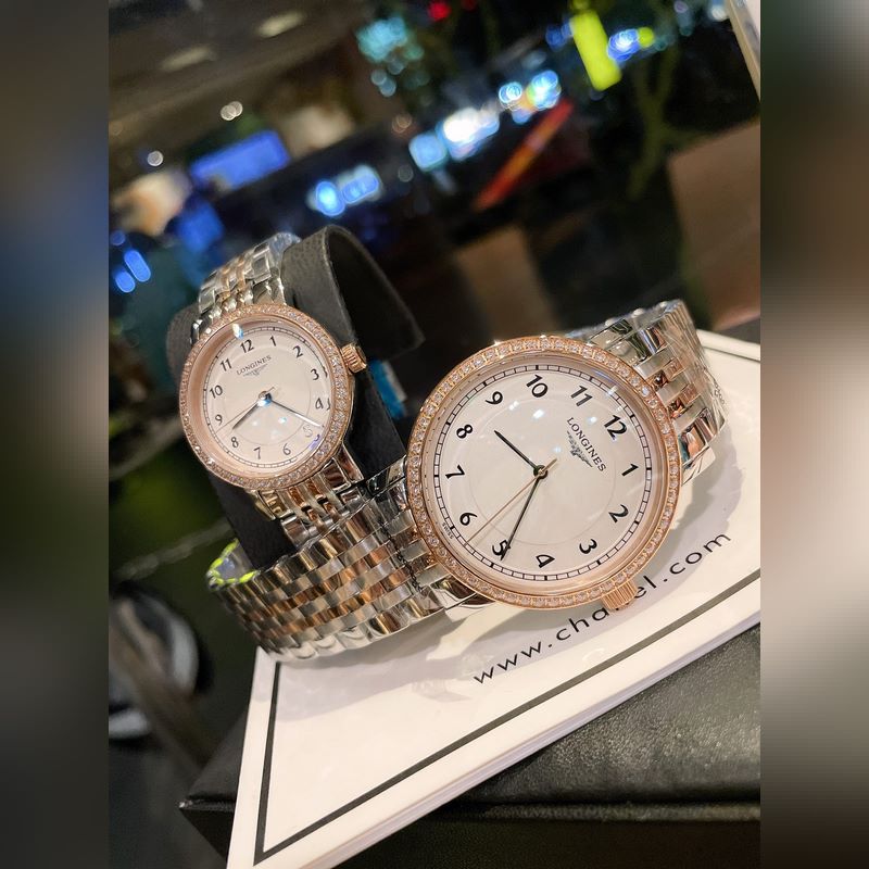 Longines Couple Replica Watch Elegant Vintage Design with Delicate Detailing-5