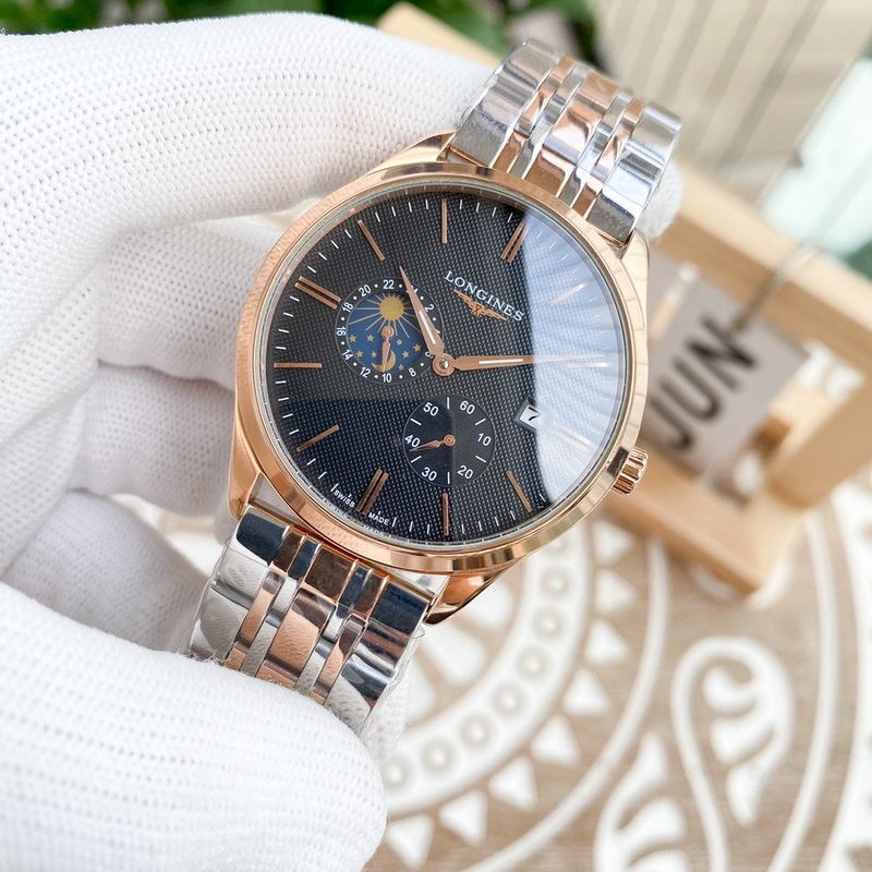 Longines Luxury Men's Multi-Function Replica Watch Classic Design Elegant Style Exquisite Quality-3