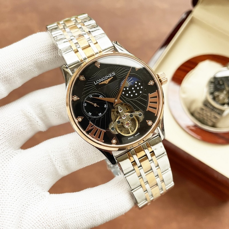 Longines Men's Tourbillon Moonphase Replica Watch Elegant and Luxurious Design-2