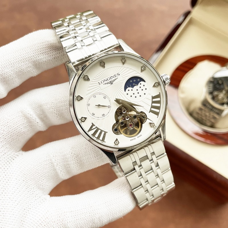 Longines Men's Tourbillon Moonphase Replica Watch Elegant and Luxurious Design-4