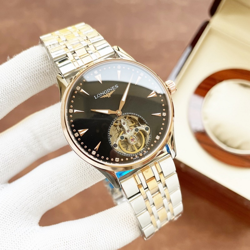 Longines Elegant Men's Replica Watch Simple Two-Hand Tourbillon Premium Quality-3