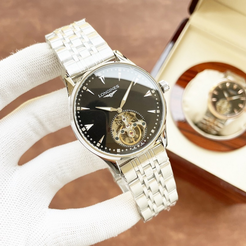 Longines Elegant Men's Replica Watch Simple Two-Hand Tourbillon Premium Quality-4