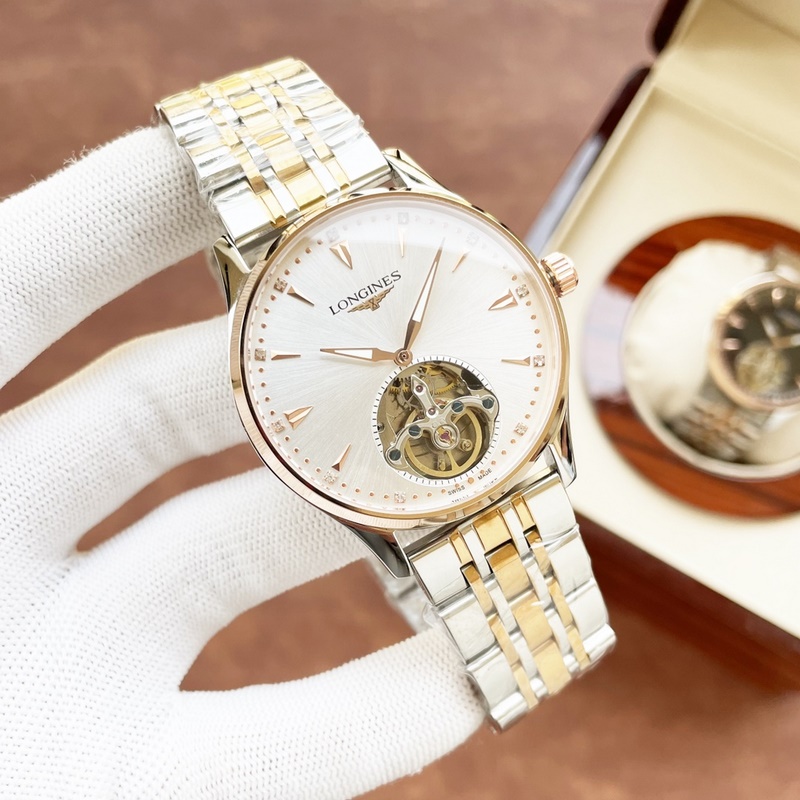 Longines Elegant Men's Replica Watch Simple Two-Hand Tourbillon Premium Quality-5
