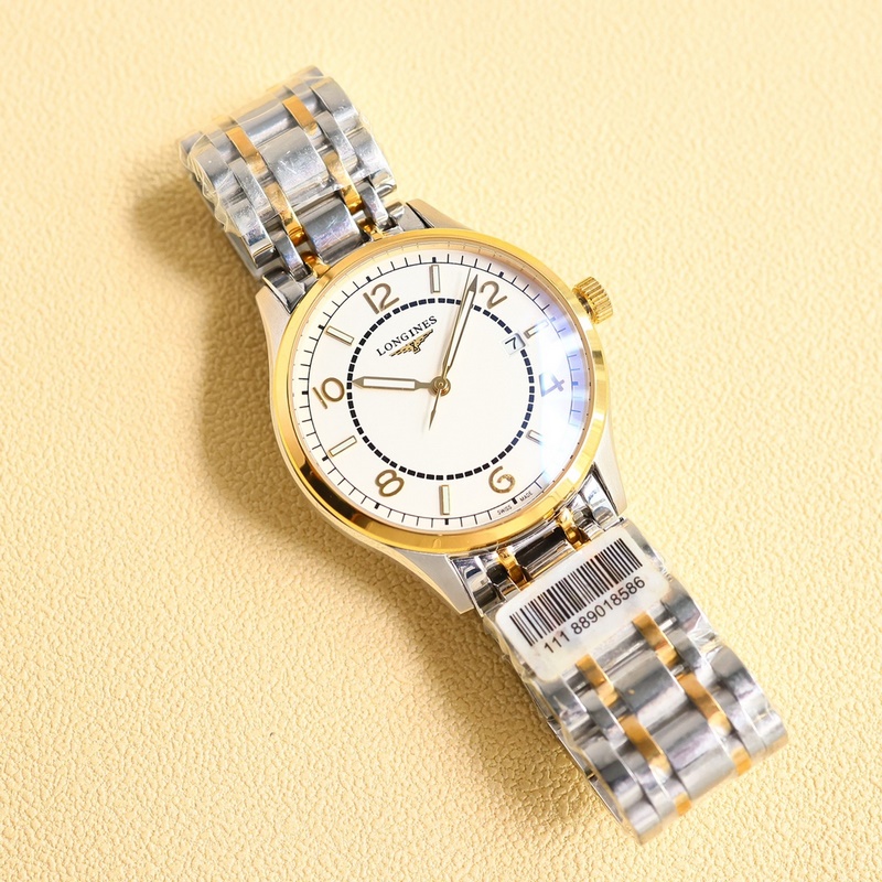 Longines Luxury Men's Replica Watch Elegant New Three-Hand Business Casual Model with Genuine Leather Strap-5