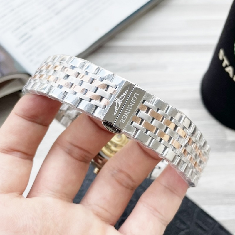 Longines Elegant Collection Men's Replica Watch with Genuine Leather Strap-7