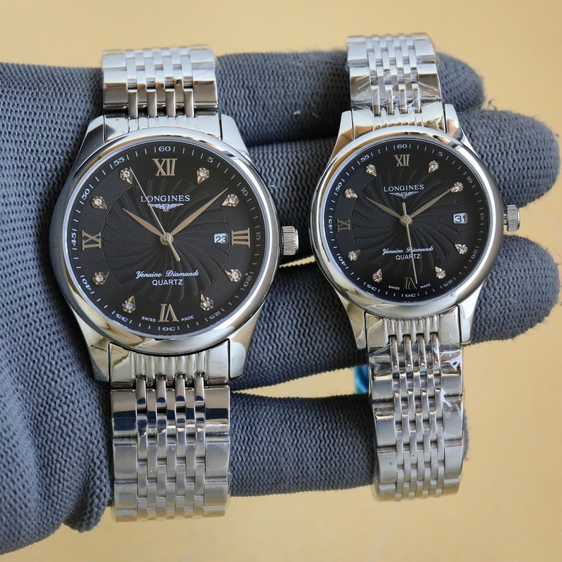 Longines Elegant Couple Replica Watch Simple Three Hands with Day Date Display-2