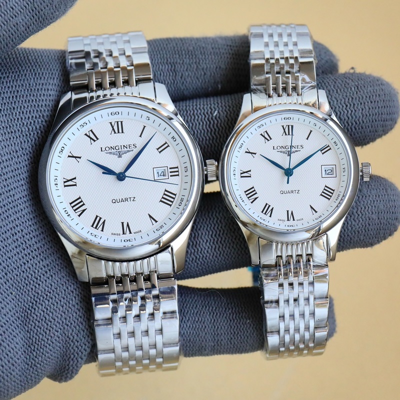 Longines Elegant Couple Replica Watch Minimalist Design with Day Display-3