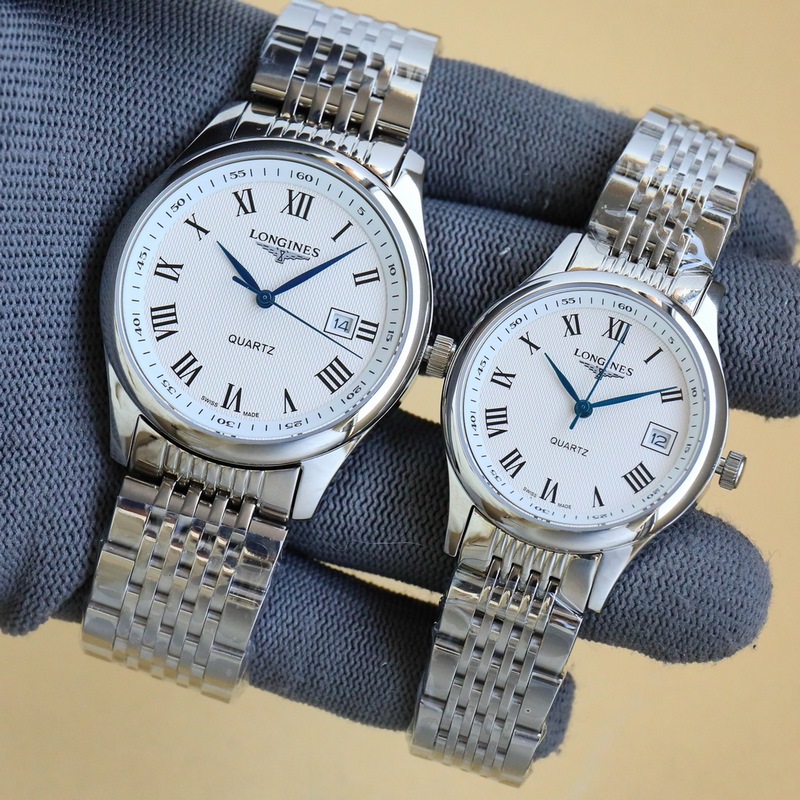 Longines Elegant Couple Replica Watch Minimalist Design with Day Display-4