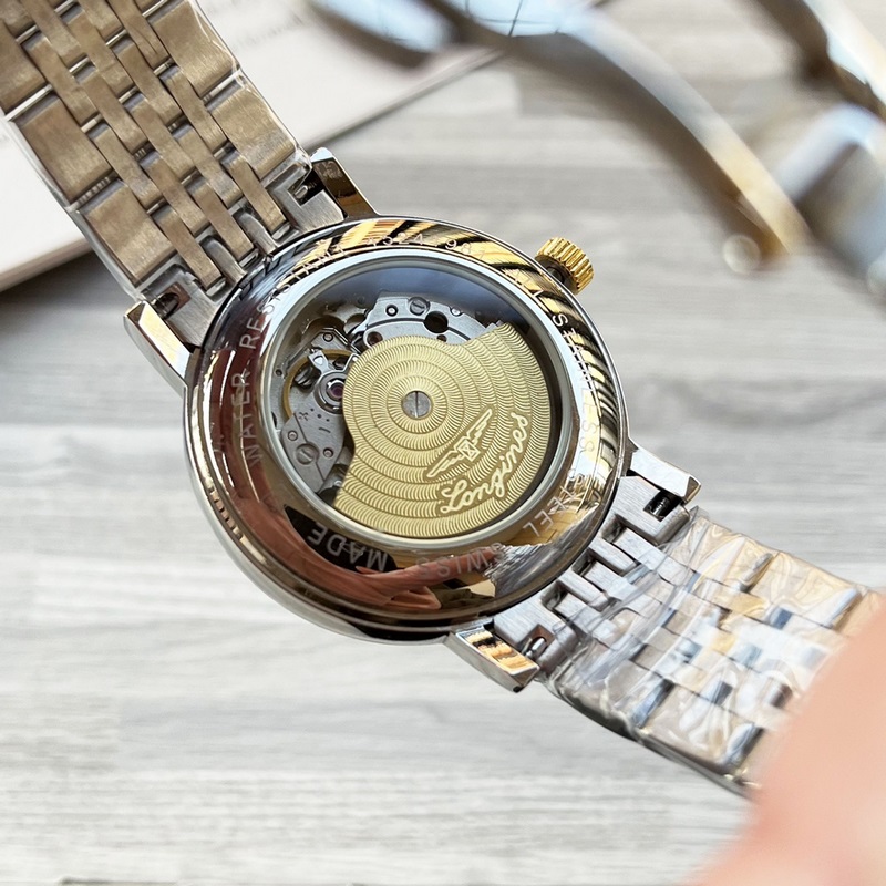 Longines Elegant Three-Hand Men's Replica Watch Luxurious Genuine Leather Strap-8