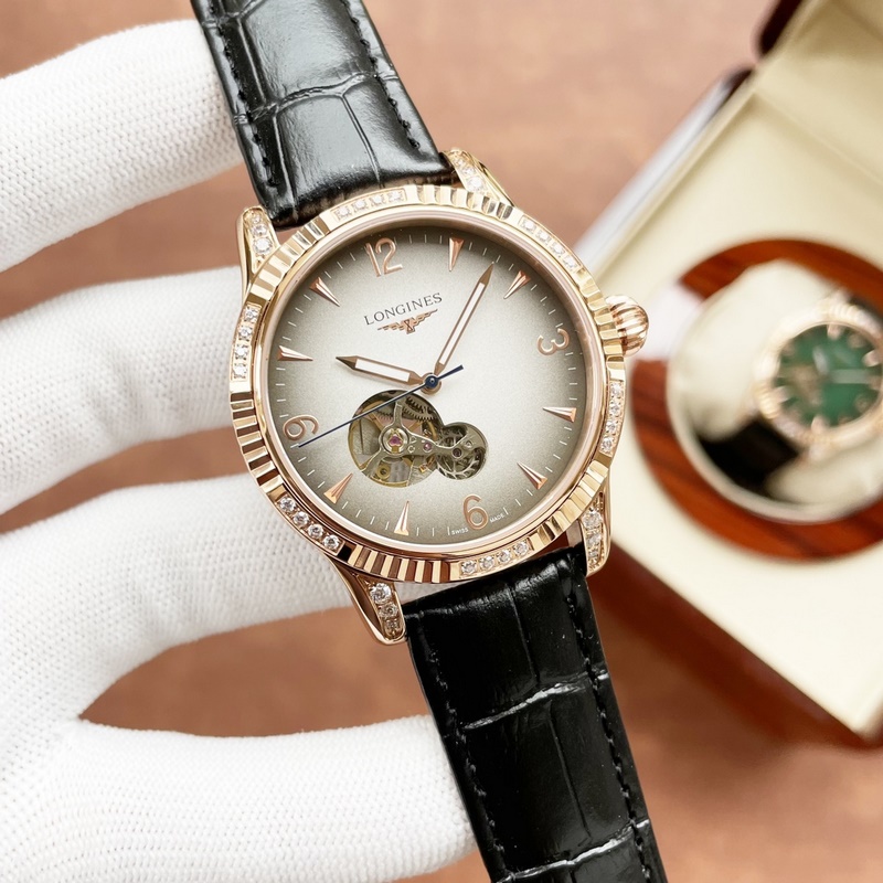 Longines Classic Men's Replica Watch with Skeleton Design Exquisite Craftsmanship Elegant and Prestigious-4