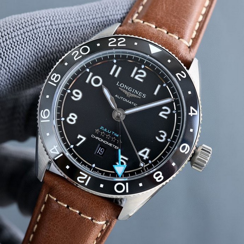 Longines Spirit Series New Monotone GMT Replica Watch with Premium Quality-2