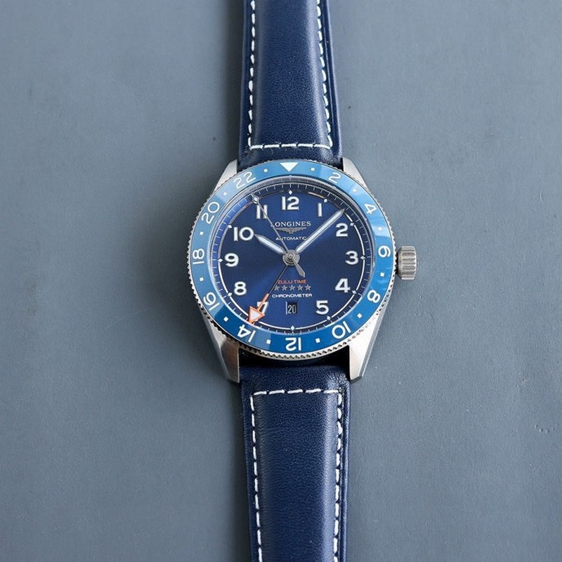 Longines Spirit Collection New Monotone GMT Replica Watch with Quality Craftsmanship-2