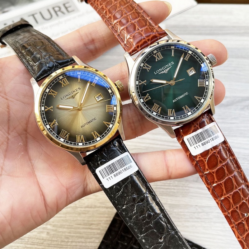 Longines Luxury Three-Hand Men's Replica Watch Genuine Leather Strap Elegant Design-5