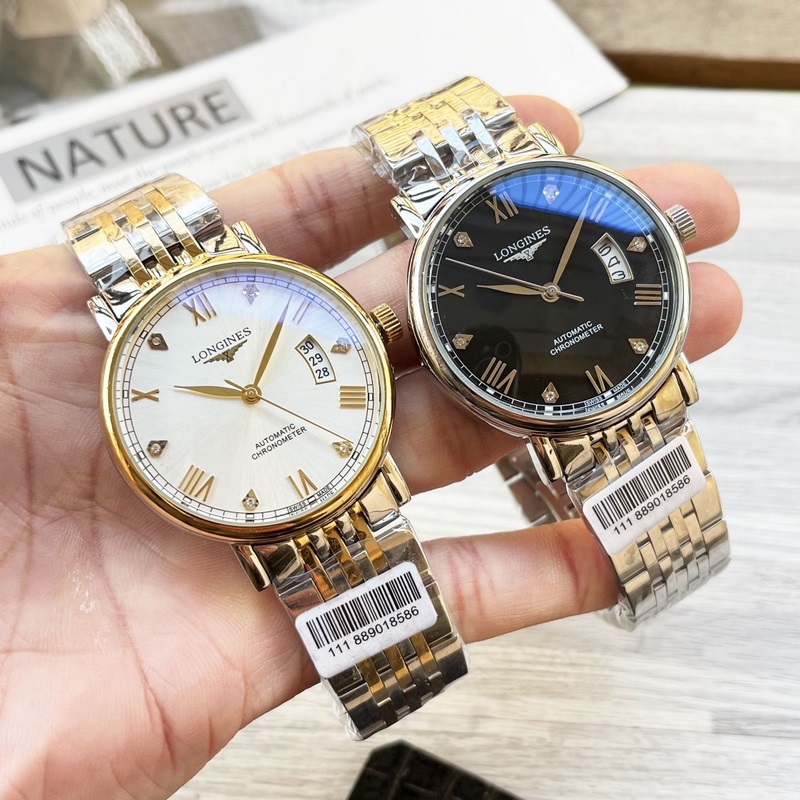 Longines Elegant Series Three-Hand Business Casual Luxury Men's Replica Watch with Genuine Leather Strap-4