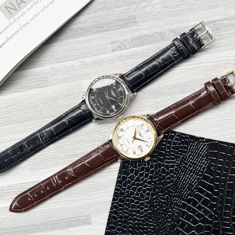 Longines Three-Hand New Business Casual Elegant Men's Replica Watch with Genuine Leather Strap-6