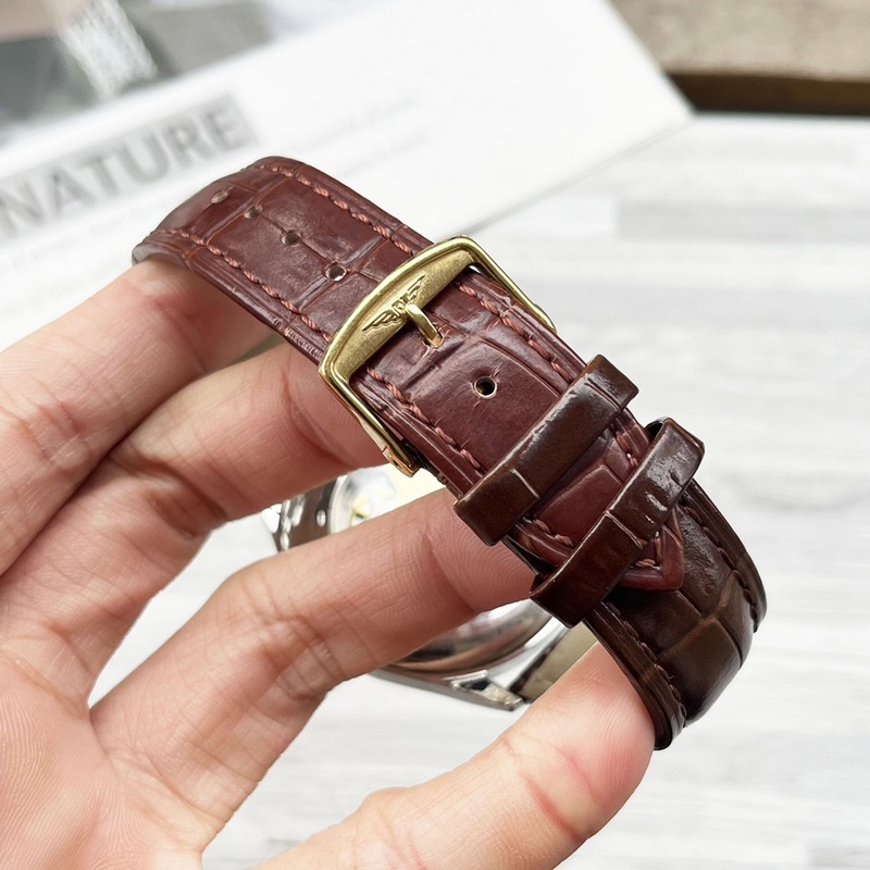 Longines Three-Hand New Business Casual Elegant Men's Replica Watch with Genuine Leather Strap-8