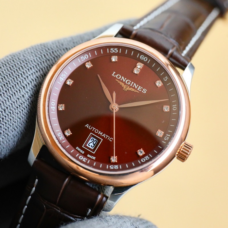 Longines Master 6-Digit Series Original Model Steel and Leather Strap High Quality-1