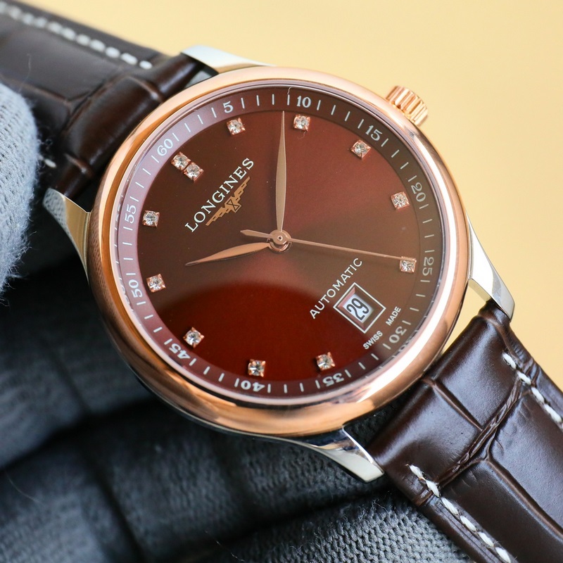 Longines Master 6-Digit Series Original Model Steel and Leather Strap High Quality-2