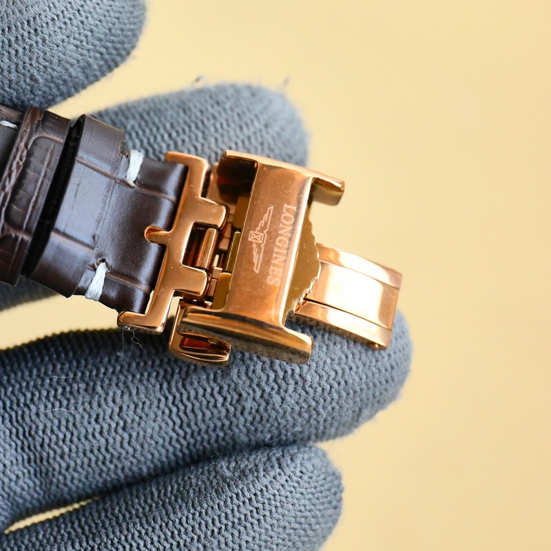 Longines Master 6-Digit Series Original Model Steel and Leather Strap High Quality-8