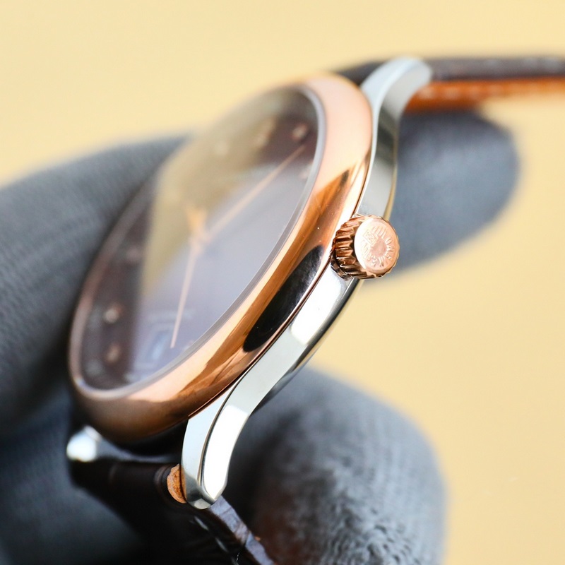 Longines Master Collection 6-Digit Replica Steel and Leather Band High Quality-5