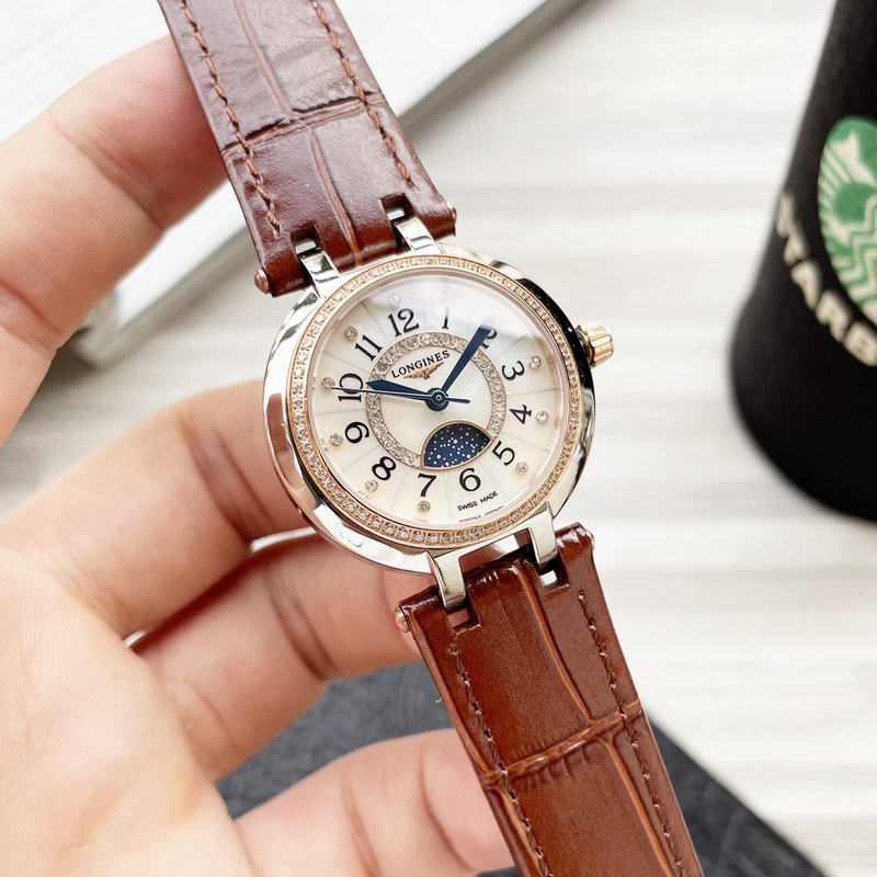 Longines Conquest Moonphase Quartz Replica Watch for Women Elegant and Minimalist Design-3
