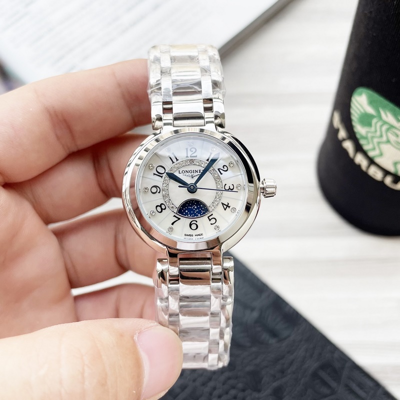 LONGINES Heart Moon Series Quartz Replica Watch Elegant Women's Timepiece-6