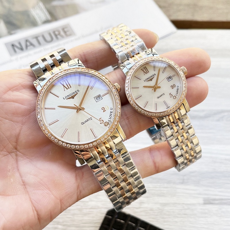 Longines Couples Replica Watch Elegant Subtle Design with Delicate Dial Details-5