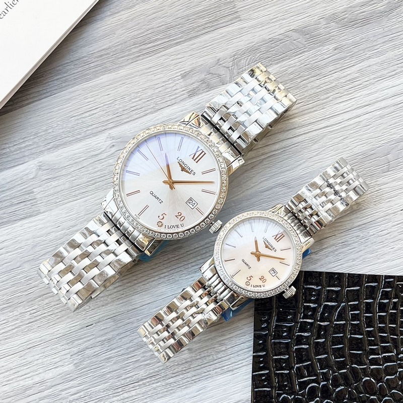 Longines Couple's Replica Watch Elegant Design Delicate Dial Details-6