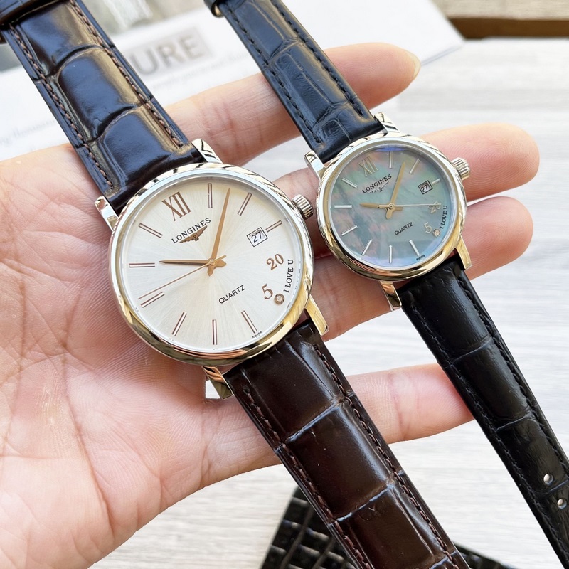 Longines Couples Replica Watch Elegant Detailed Design Delicate Dial Markings-2