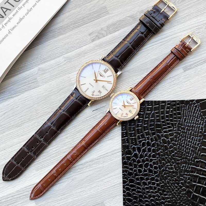 Longines Couples Replica Watch Elegant Detailed Design Delicate Dial Markings-6