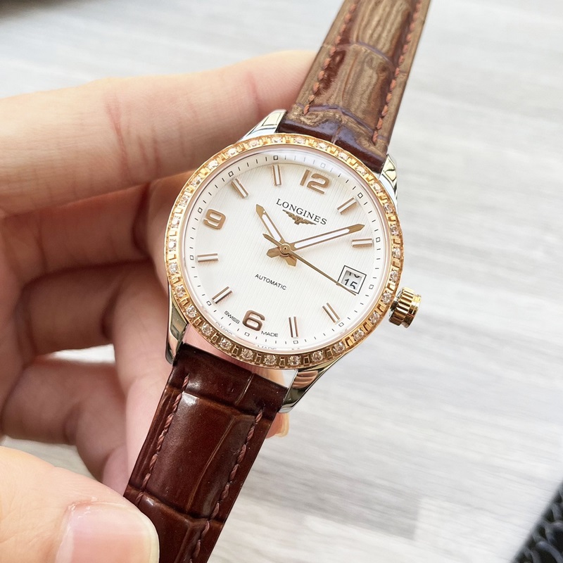 Longines Conquest Automatic Women's Replica Watch Elegant 316 Stainless Steel Butterfly Clasp-4