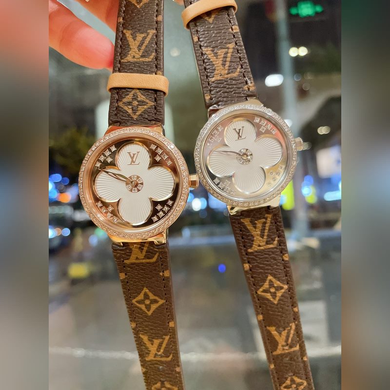 LV Tambour Slim Monogram Limited Edition Women's Replica Watch Rare Quality-7