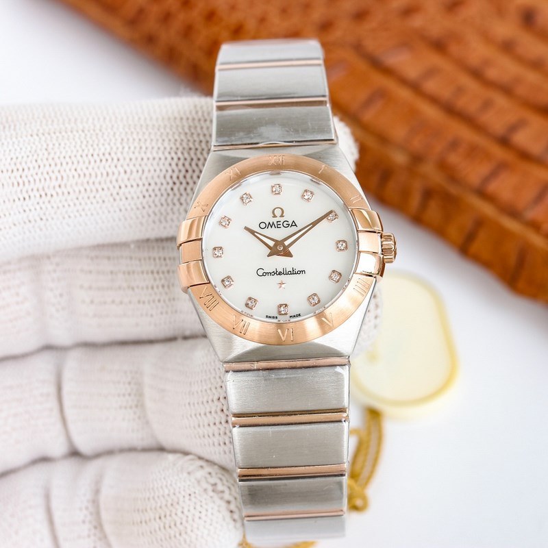 Omega Constellation Women's 27mm Quartz Replica Watch Elegant Design-3