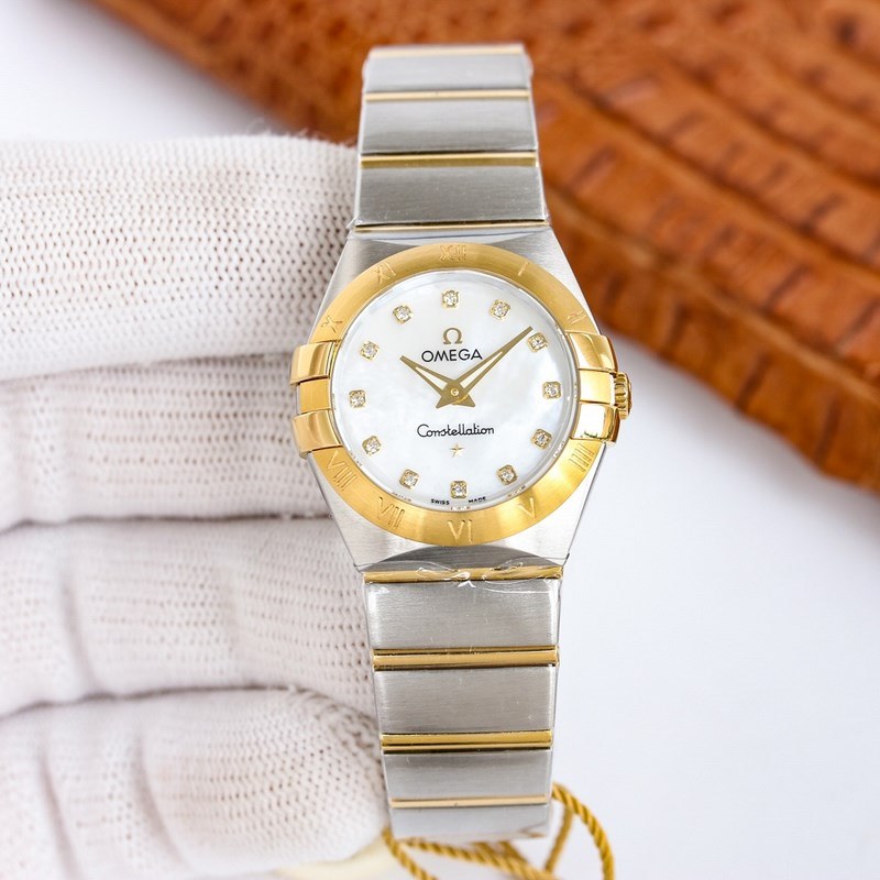 Omega Constellation Women's 27mm Quartz Replica Watch Elegant Design-4