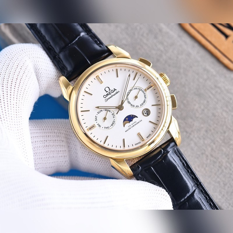 Omega De Ville TrEsor Men's Automatic Mechanical Replica Watch Steel Bracelet-2