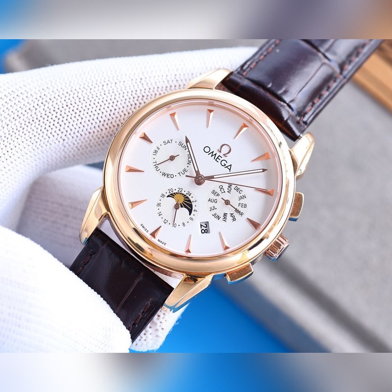 Omega Constellation Men's Replica Watch New Complex Moonphase Multi-Function Timepiece-5