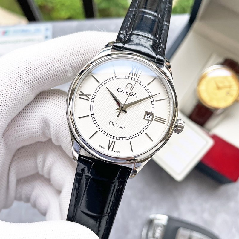 Omega Classic Seamaster Men's Replica Watch Big Three Hands Design-5