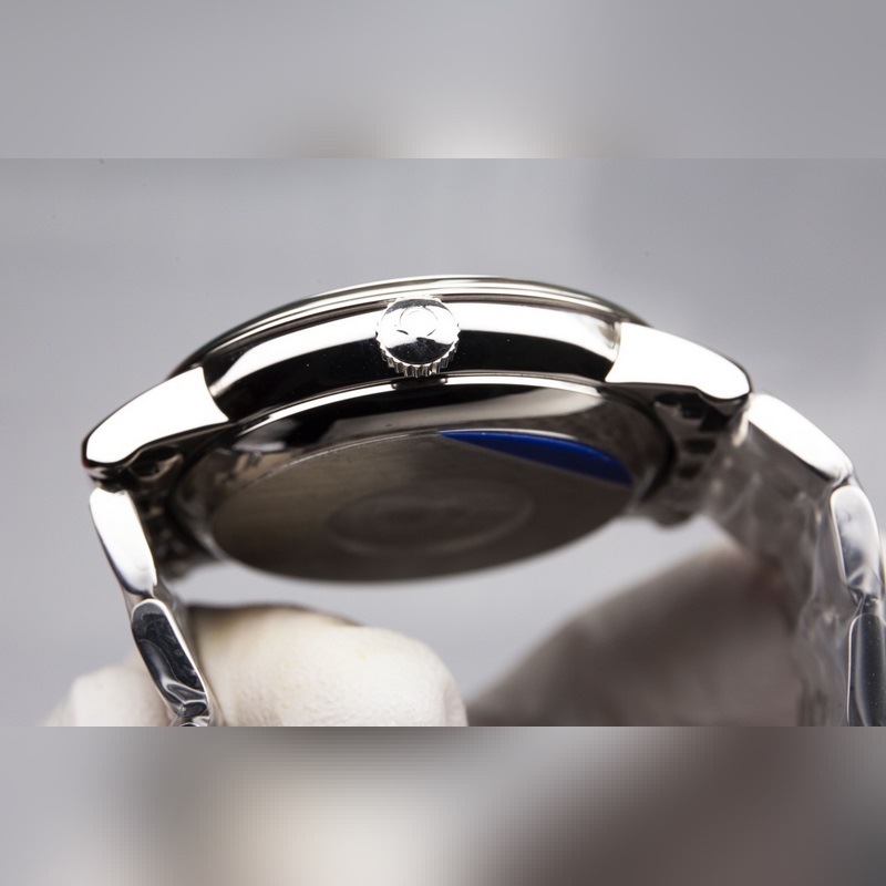 Omega De Ville Couple Replica Watch Authentic Sunburst Dial Quality Arc Sapphire Glass-6