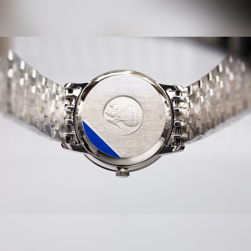 Omega De Ville Couple Replica Watch Authentic Sunburst Dial Quality Arc Sapphire Glass-8