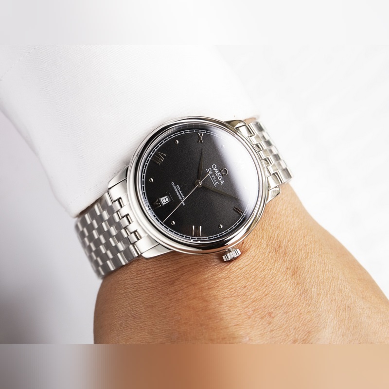 Omega De Ville De Ville Couple Replica Watch Genuine Sunburst Dial Quality-4