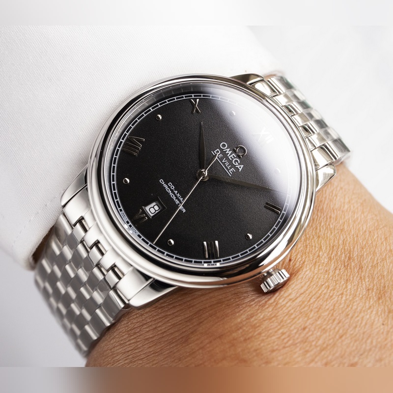 Omega De Ville De Ville Couple Replica Watch Genuine Sunburst Dial Quality-5