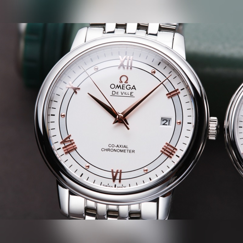Omega Seamaster Couple Replica Watch Original with Sunburst Dial-3