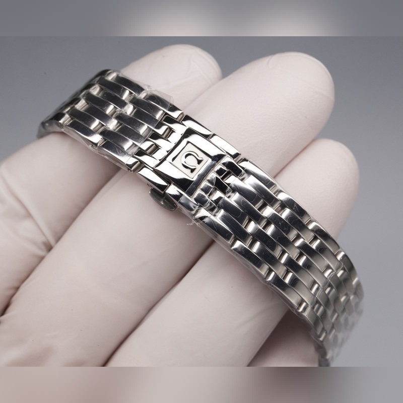 Omega De Ville Couple Replica Watch Genuine Sunburst Dial Curved Sapphire Glass-7